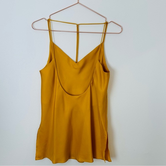 Rag & Bone Cove Sleeveless Silk Scoopback Old Gold Camisole Tank Top MSRP $295 - Picture 9 of 12